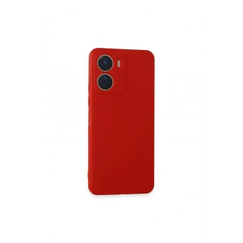Vivo Y16 Kılıf First Silikon - Kırmızı