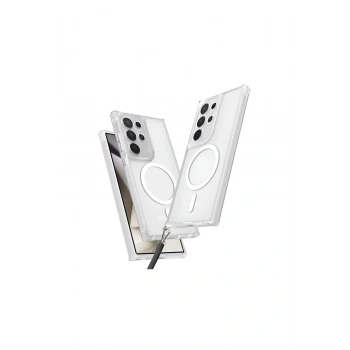 Samsung Galaxy S25 Ultra Kılıf Enka Magsafe Silikon Kılıf - Şeffaf