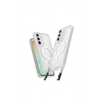 Samsung Galaxy S24 Fe Kılıf Enka Magsafe Silikon Kılıf - Şeffaf