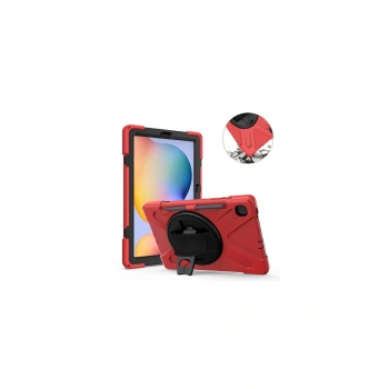 Samsung Galaxy P610 Tab S6 Lite 10.4 Kılıf Amazing Tablet Kapak - Kırmızı