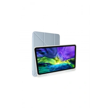 Samsung Galaxy T737 Tab S7 Fe 12.4 Kılıf Kalemlikli Mars Tablet Kılıfı - Mavi