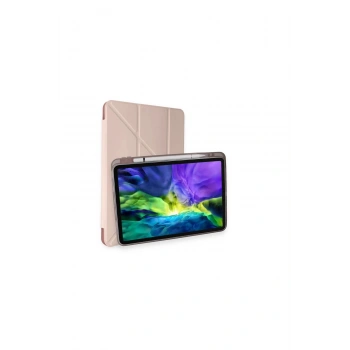 İpad Pro 11 (2024) Kılıf Kalemlikli Mars Tablet Kılıfı - Rose Gold