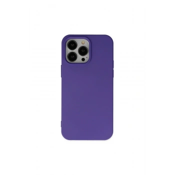 İphone 14 Pro Kılıf Nano İçi Kadife Silikon - Mor