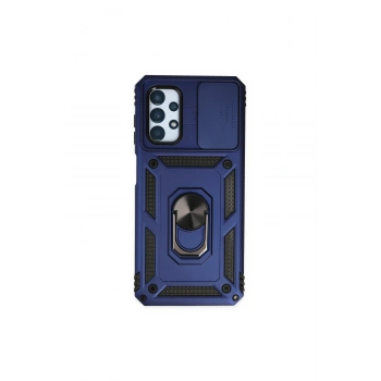 Samsung Galaxy A33 5g Kılıf Pars Lens Yüzüklü Silikon - Lacivert