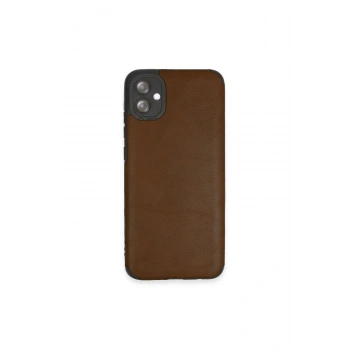 Samsung Galaxy A04e Kılıf Loop Deri Silikon - Kahverengi