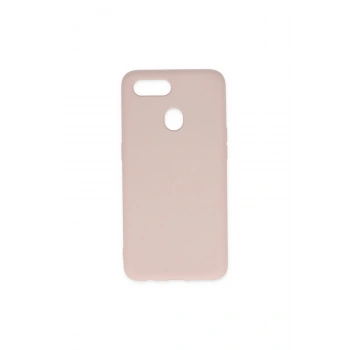 Oppo A12 Kılıf Nano İçi Kadife Silikon - Pudra