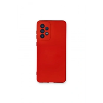 Samsung Galaxy A73 5g Kılıf Nano İçi Kadife Silikon - Kırmızı