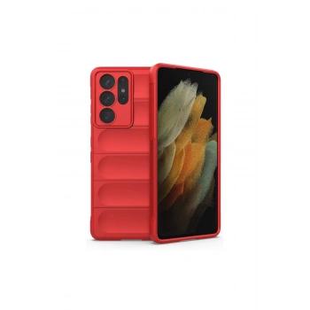 Samsung Galaxy S21 Ultra Kılıf Optimum Silikon - Kırmızı
