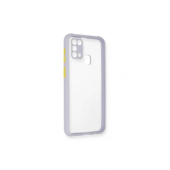 Samsung Galaxy M31 Kılıf Miami Şeffaf Silikon - Lila