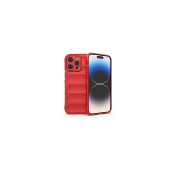 İphone 16 Pro Kılıf Optimum Silikon - Kırmızı