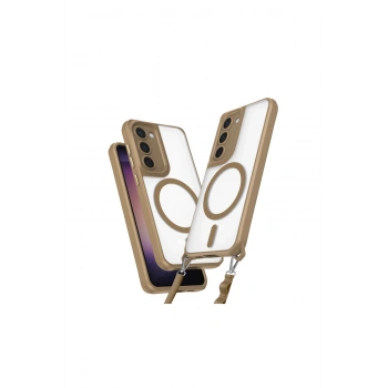 Samsung Galaxy S23 Kılıf Enka Magsafe Silikon Kılıf - Desert