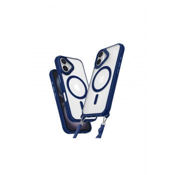 İphone 16 Plus Kılıf Enka Magsafe Silikon Kılıf - Lacivert