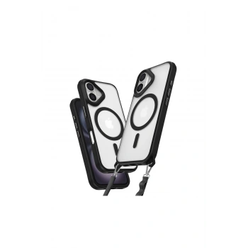 İphone 16 Plus Kılıf Enka Magsafe Silikon Kılıf - Siyah