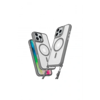 İphone 16 Pro Max Kılıf Enka Magsafe Silikon Kılıf - Titan Gri