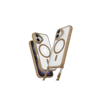 İphone 16 Kılıf Enka Magsafe Silikon Kılıf - Desert