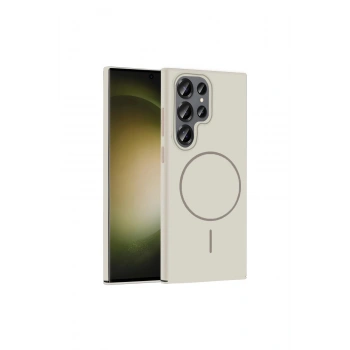 Joko Samsung Galaxy S23 Ultra Broş Magsafe Kapak - Krem