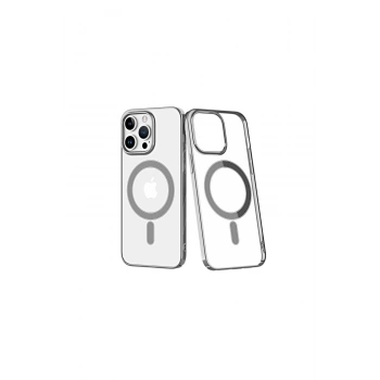 İphone 14 Pro Max Kıl��f Element Magneticsafe Sert Kapak - Gümüş