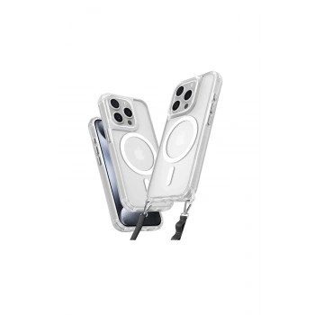 İphone 15 Pro Max Kılıf Enka Magsafe Silikon Kılıf - Şeffaf