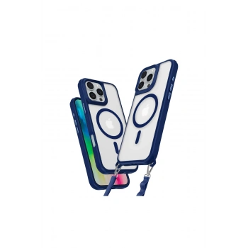 İphone 16 Pro Max Kılıf Enka Magsafe Silikon Kılıf - Lacivert