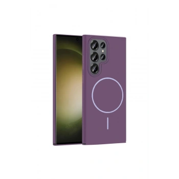Joko Samsung Galaxy S23 Ultra Broş Magsafe Kapak - Mor
