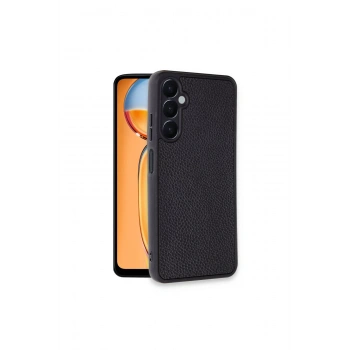 Samsung Galaxy A56 Kılıf Aras Deri Kapak - Siyah