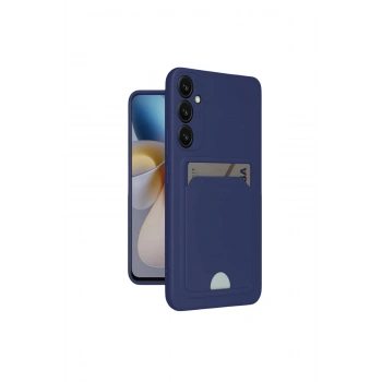 Samsung Galaxy A16 5g Kılıf Kelvin Kartvizitli Silikon - Lacivert