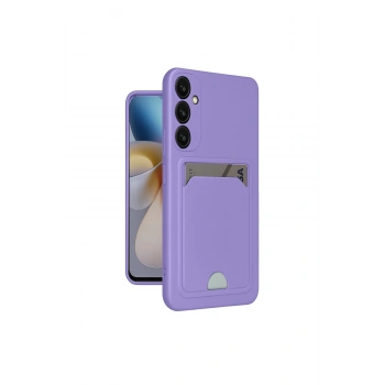 Samsung Galaxy A26 Kılıf Kelvin Kartvizitli Silikon - Lila