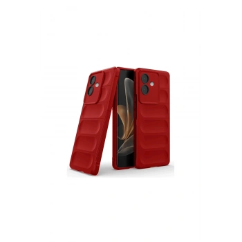 Oppo A3 Kılıf Optimum Silikon - Kırmızı