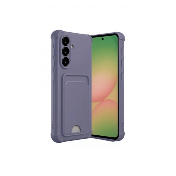 Samsung Galaxy A36 Kılıf Kelvin Kartvizitli Silikon - Lila