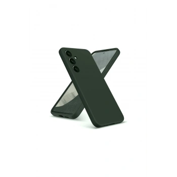 Samsung Galaxy A36 Kılıf Nano İçi Kadife Silikon - Koyu Yeşil