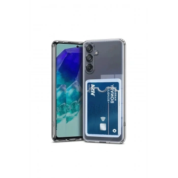 Samsung Galaxy A36 Kılıf Kart Şeffaf Silikon - Şeffaf