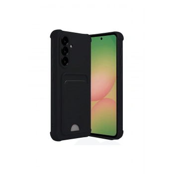 Samsung Galaxy A56 Kılıf Kelvin Kartvizitli Silikon - Siyah