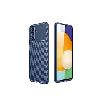 Samsung Galaxy A36 Kılıf Auto Focus Karbon Kapak - Lacivert