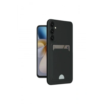 Samsung Galaxy A16 5g Kılıf Kelvin Kartvizitli Silikon - Siyah