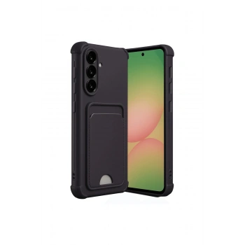 Samsung Galaxy A36 Kılıf Kelvin Kartvizitli Silikon - Siyah