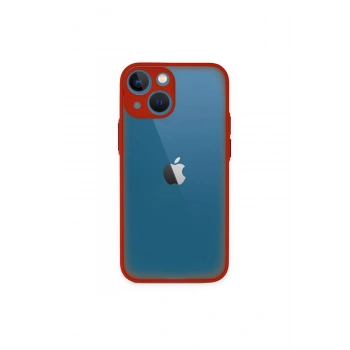 İphone 15 Kılıf Montreal Silikon Kapak - Kırmızı