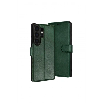 Samsung Galaxy S26 Ultra Trend S Plus Kapaklı Kılıf - Yeşil