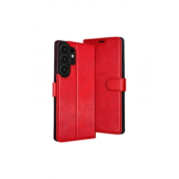 Samsung Galaxy S26 Ultra Trend S Plus Kapaklı Kılıf - Kırmızı