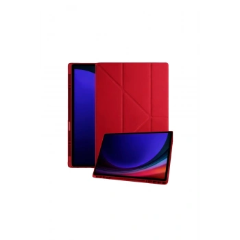 Samsung Galaxy Tab A11 Plus Kalemlikli Mars Tablet Kılıfı - Kırmızı
