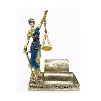 Polyester Kartvizitli Adalet Figürü Alk4426