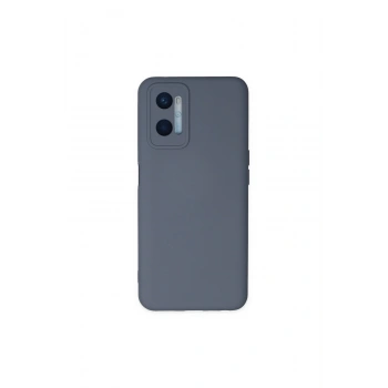 Oppo A96 Kılıf Nano İçi Kadife Silikon - Gri