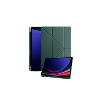 Samsung Galaxy Tab A11 Plus Kalemlikli Mars Tablet Kılıfı - Koyu Yeşil