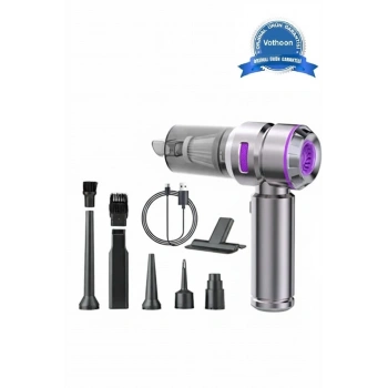 Üflemeli Şarjlı Araç Mini El Süpürgesi 20.000 Pa Emiş Güçlü 4in1 Araba Süpürgesi Hl-121