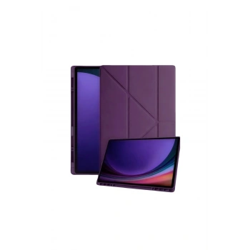 Samsung Galaxy Tab A11 Kalemlikli Mars Tablet Kılıfı - Mürdüm