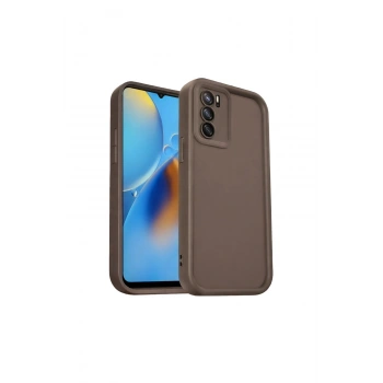Oppo A16 Kılıf Viera Silikon - Kahverengi