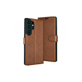 Samsung Galaxy S26 Ultra Trend S Plus Kapaklı Kılıf - Taba