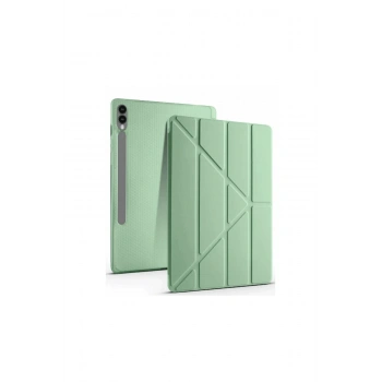 Samsung Galaxy X510 Tab S9 Fe 11 Kılıf Kalemlikli Mars Tablet Kılıfı - Açık Yeşil