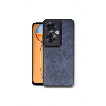 Oppo Reno 11f Kılıf Aras Deri Kapak - Lacivert