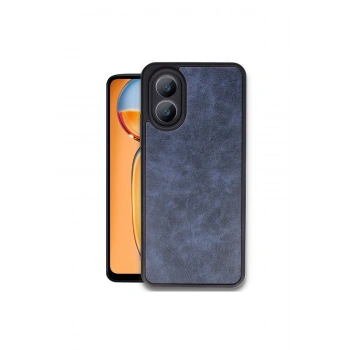 Oppo A38 Kılıf Aras Deri Kapak - Lacivert