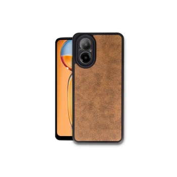 Realme 12 Lite Kılıf Aras Deri Kapak - Taba